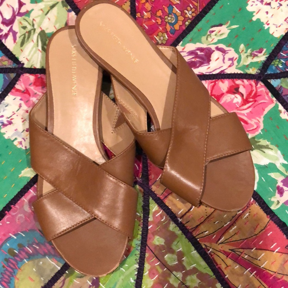 Saks Fifth Avenue Leather Sandals